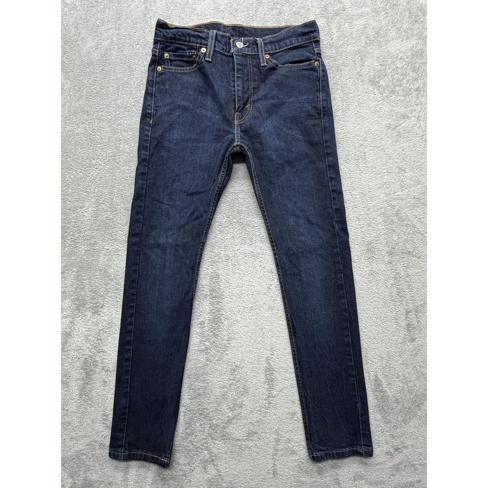 Levis 510 Jeans Mens Measured 29x28 Dark Blue Skinny Extra-Slim Stretch Denim